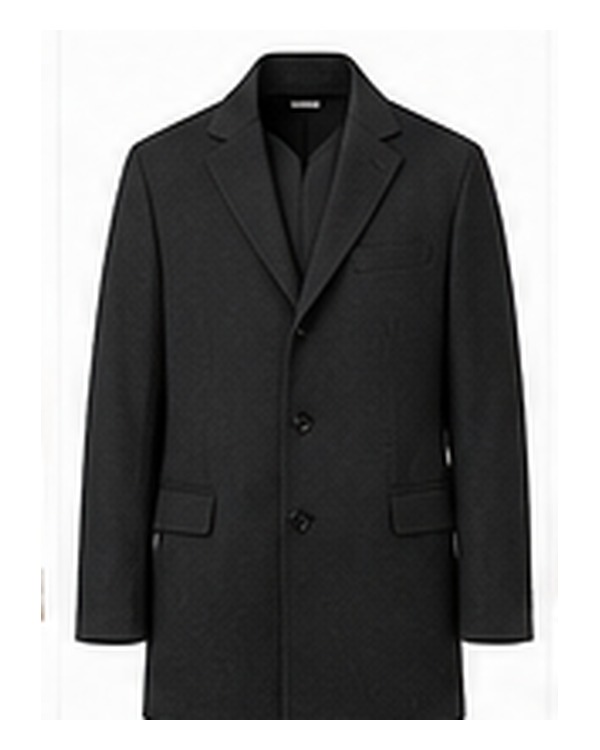 Charcoal Wool Overcoat