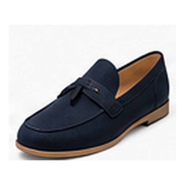 Navy Suede Loafers